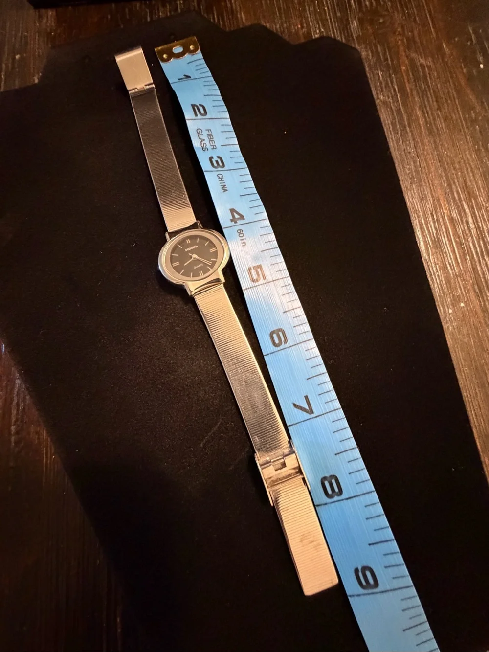 Silver-Tone Quartz Dress Watch - Black Dial